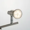 ELC Farida LED ceiling lamp, nickel, 2-bulb