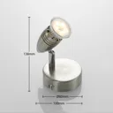 ELC Kalean LED spotlight, nickel, 1-bulb