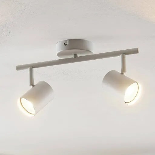 ELC Tomoki LED ceiling light, white, 2-bulb