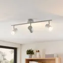 ELC Tomoki LED ceiling light, white, 3-bulb