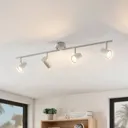 ELC Tomoki LED ceiling light, white, 4-bulb