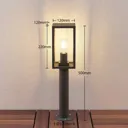 Lindby Filimon pedestal light, dark grey, E27