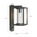 Lucande Ferda sensor outdoor wall lamp, hanging