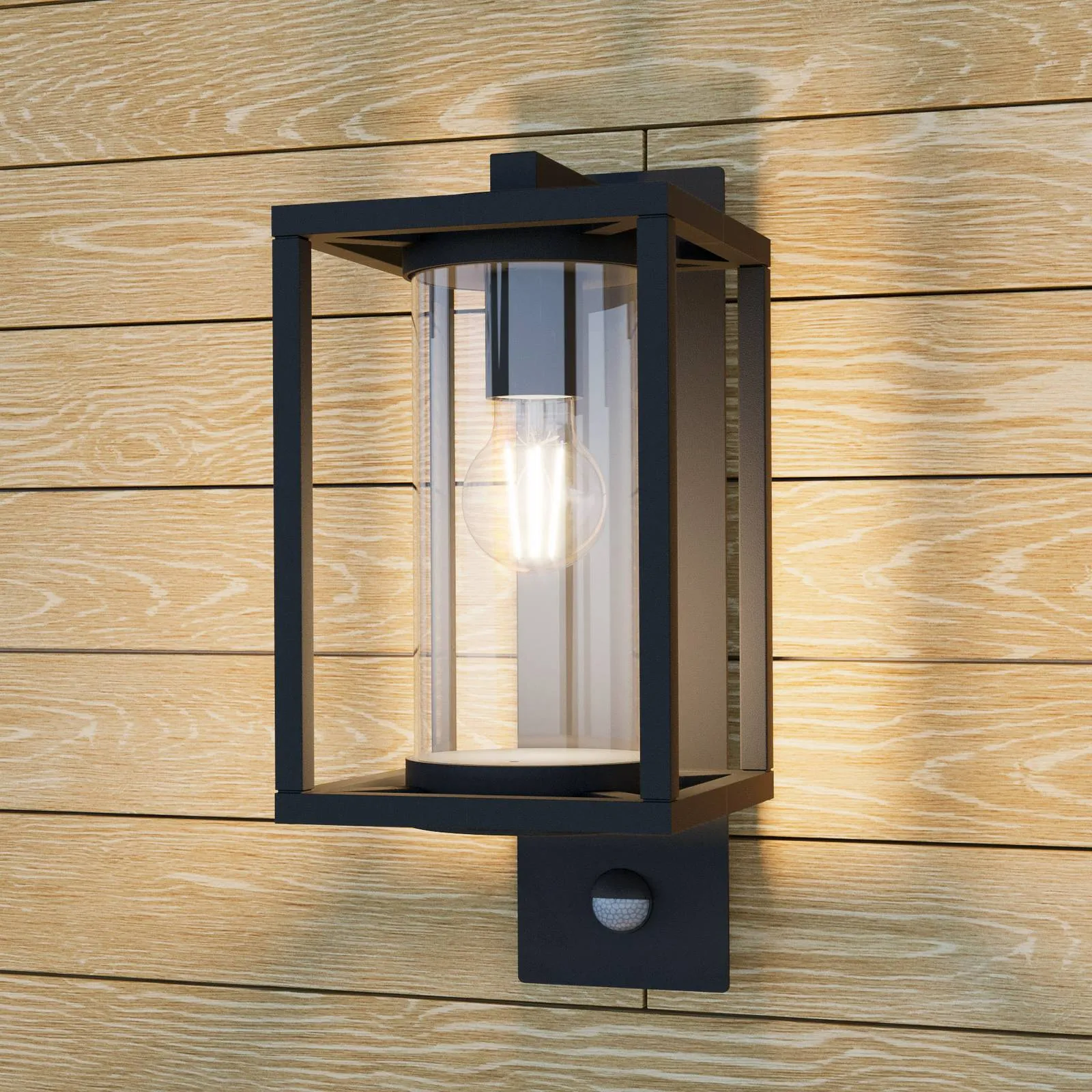 Lucande Ferda sensor outdoor wall lamp, hanging