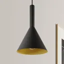 Arcchio Tadej pendant lamp 1-bulb 19 cm black-gold