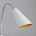 Lucande Medira floor lamp, two-bulb, white