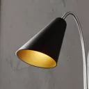 Lucande Medira floor lamp, two-bulb, black