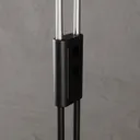 Lucande Medira floor lamp, two-bulb, black