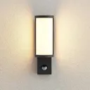 Lucande Jokum LED outdoor wall lamp, IP54, sensor