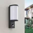 Lucande Jokum LED outdoor wall lamp, IP54, sensor