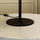 Lucande Carlea table lamp, 2-bulb black and nickel