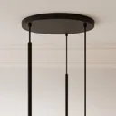 Lucande Carlea hanging lamp 6-bulb black/nickel