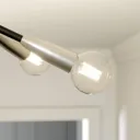 Lucande Carlea ceiling lamp 8-bulb black/nickel