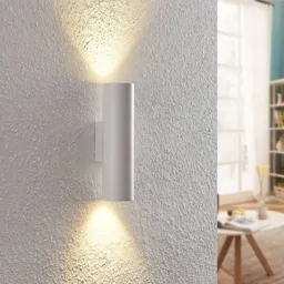 Arcchio Dilana wall light, round, 2-bulb, white