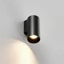 Arcchio Dilana wall light, round, 1-bulb, black