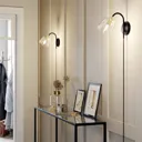 Lucande Anjita wall light, glass lampshade