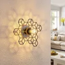 Lucande Alexaru wall light, honeycomb, black