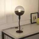Lucande Dustian table lamp, glass sphere