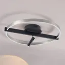 Lucande Matwei LED ceiling lamp ring-shaped nickel