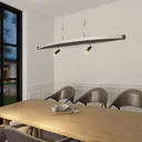 Lucande Matwei LED hanging lamp, oval, nickel