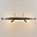 Lucande Matwei LED hanging lamp, oval, nickel