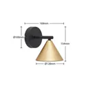 Lucande Kartio wall light, 1-bulb, brass