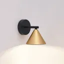 Lucande Kartio wall light, 1-bulb, brass