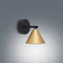 Lucande Kartio wall light, 1-bulb, brass