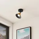 Lucande Kartio ceiling lamp, 1-bulb tiltable brass