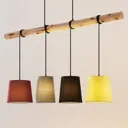 Lindby Moscow hanging light, colourful lampshades