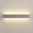 Lucande Lengo LED wall lamp, 50 cm, silver, 2-bulb