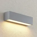 Lucande Lengo LED wall lamp, 25 cm, silver, 1-bulb