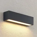 Lucande Lengo LED wall lamp, 25 cm graphite 1-bulb