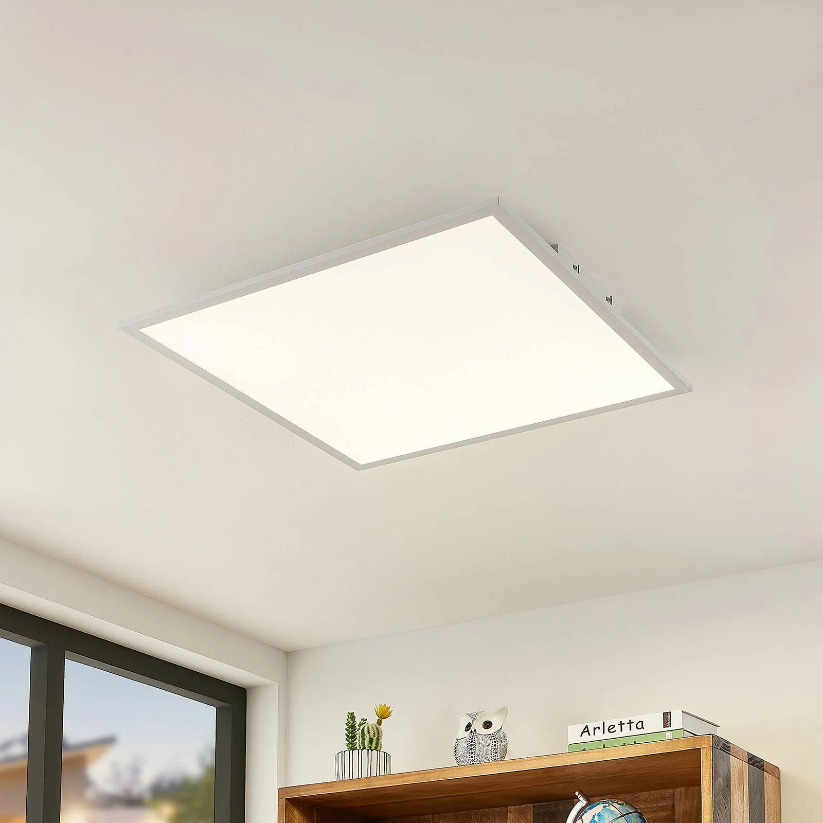 Lindby Quais LED panel 4,000K, 60 x 60 cm