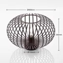 Lindby Nahele ceiling light with a cage lampshade