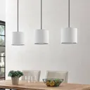 Lindby Trinika fabric hanging light in white
