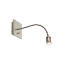 Lindby Legera LED wall reading lamp, flexible arm