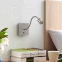 Lindby Legera LED wall reading lamp, flexible arm