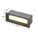 Lucande Lachlain LED recessed wall lamp, outdoors