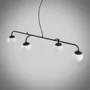 Lucande Rama LED hanging light, glass lampshades