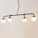 Lucande Rama LED hanging light, glass lampshades