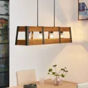 Lindby Gudula hanging light, wooden lampshade