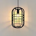 Lindby Keara pendant lamp with a cage lampshade