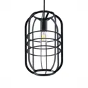 Lindby Keara pendant lamp with a cage lampshade