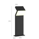 Arcchio Havin LED pillar light, dark grey
