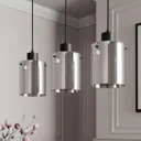 Kourtney hanging light, glass lampshade, 3-bulb