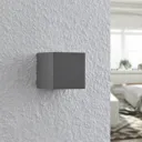 Lindby Quaso LED wall light made of concrete, grey