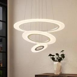 Lindby Amisu LED hanging light with three rings