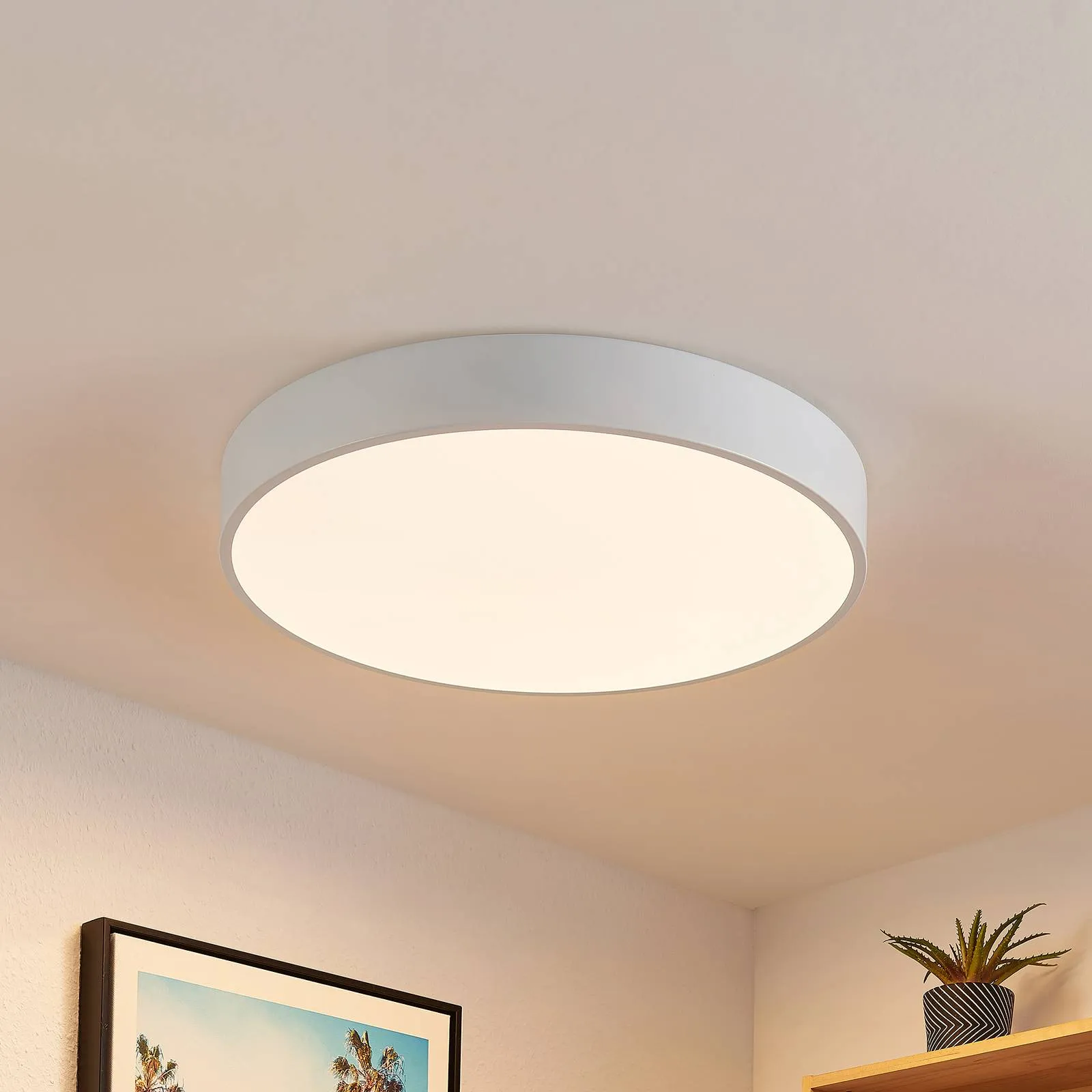 Lindby Simera LED ceiling light 50 cm, white