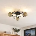 Lucande Evory ceiling light, round, 3-bulb